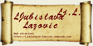LJubislava Lazović vizit kartica